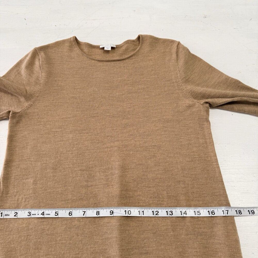 J Jill 100% Merino Wool Knit Tunic Sweater Washable Beige Oat Luxury Women S - Picture 11 of 15